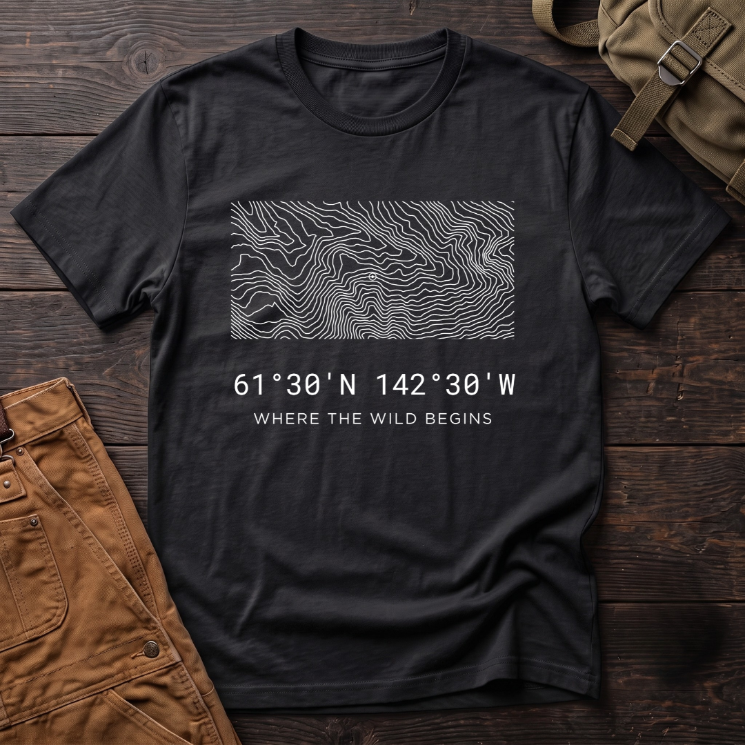 Wrangell St Elias Alaska Coordinates T-Shirt