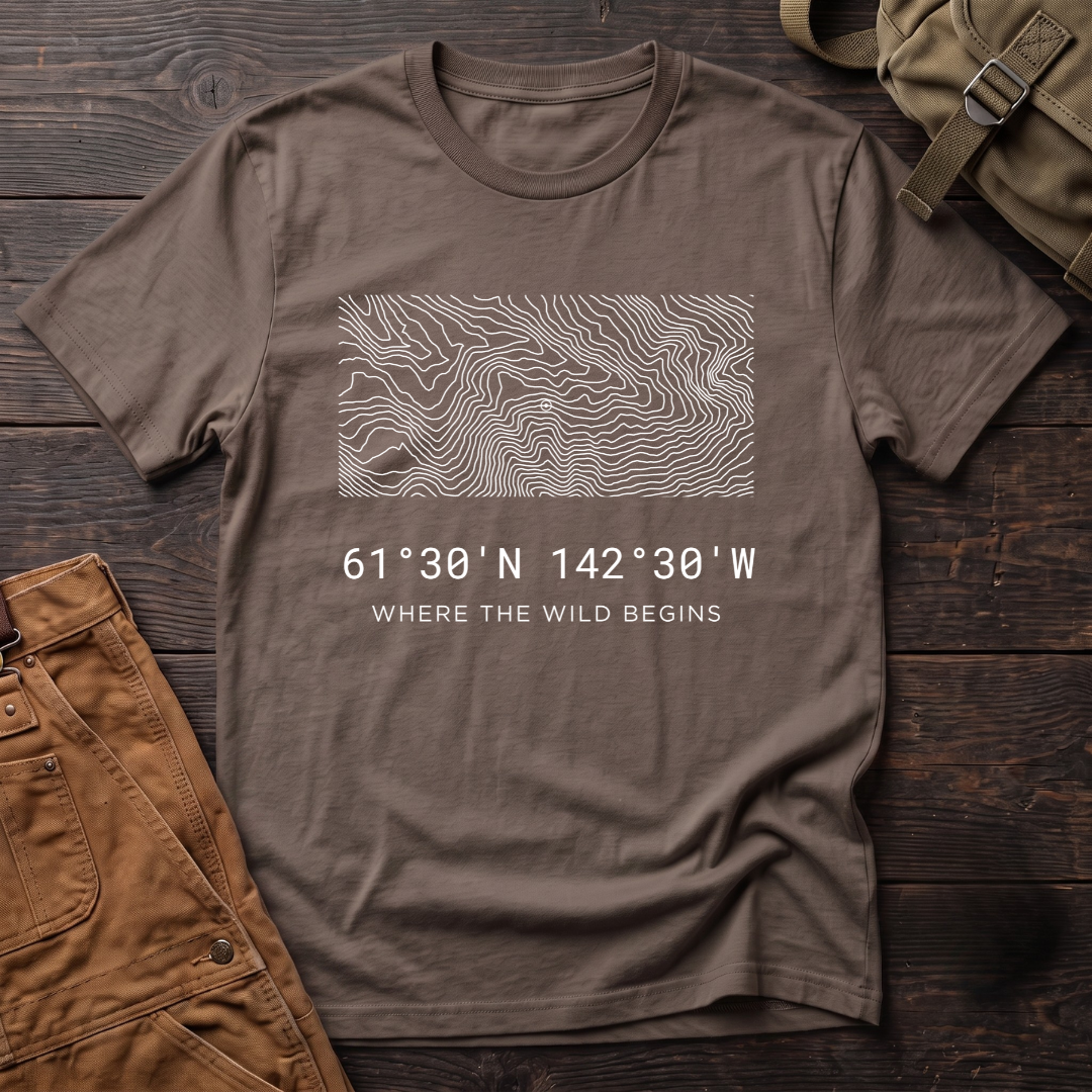 Wrangell St Elias Alaska Coordinates T-Shirt