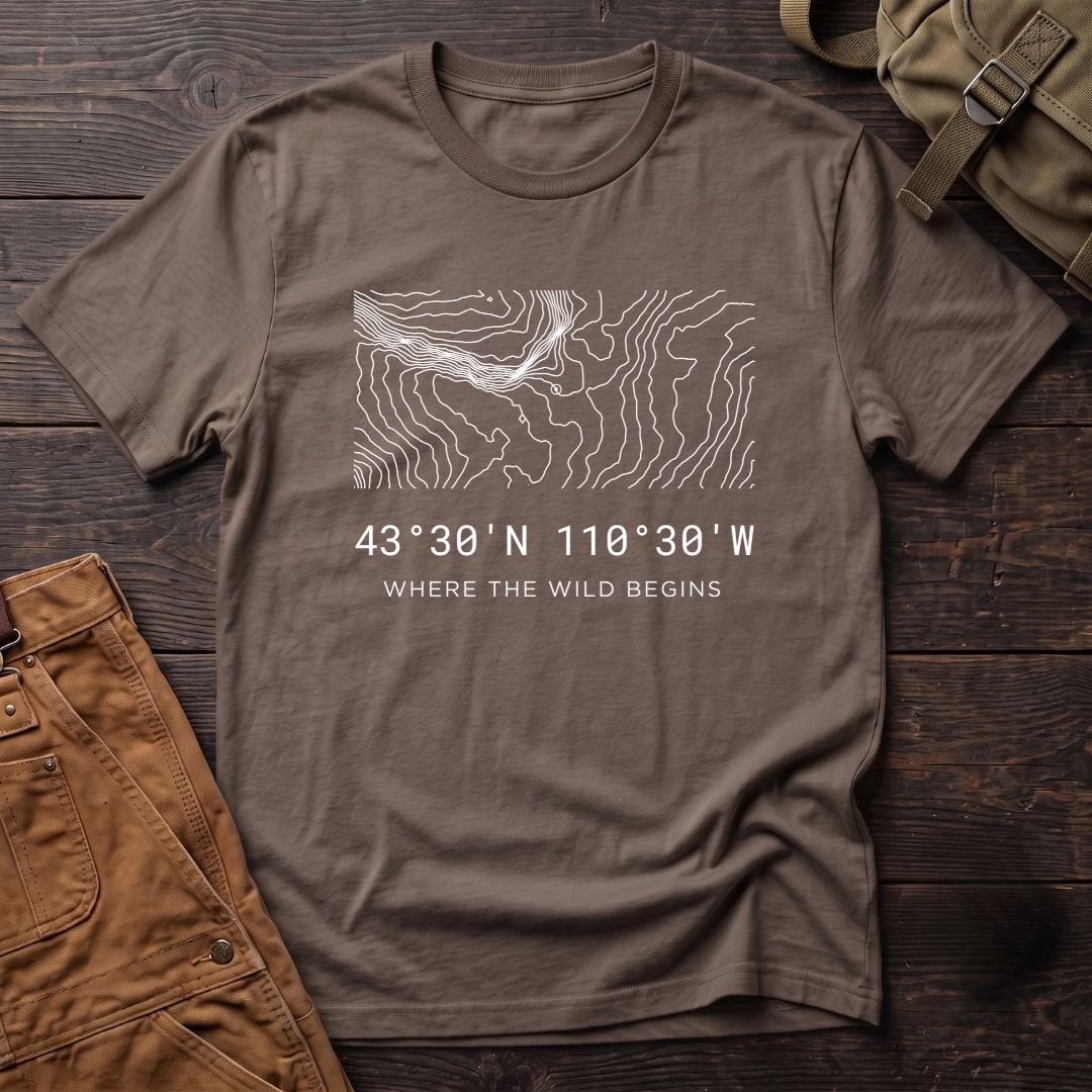 Bridger-Teton Topo Map T-Shirt