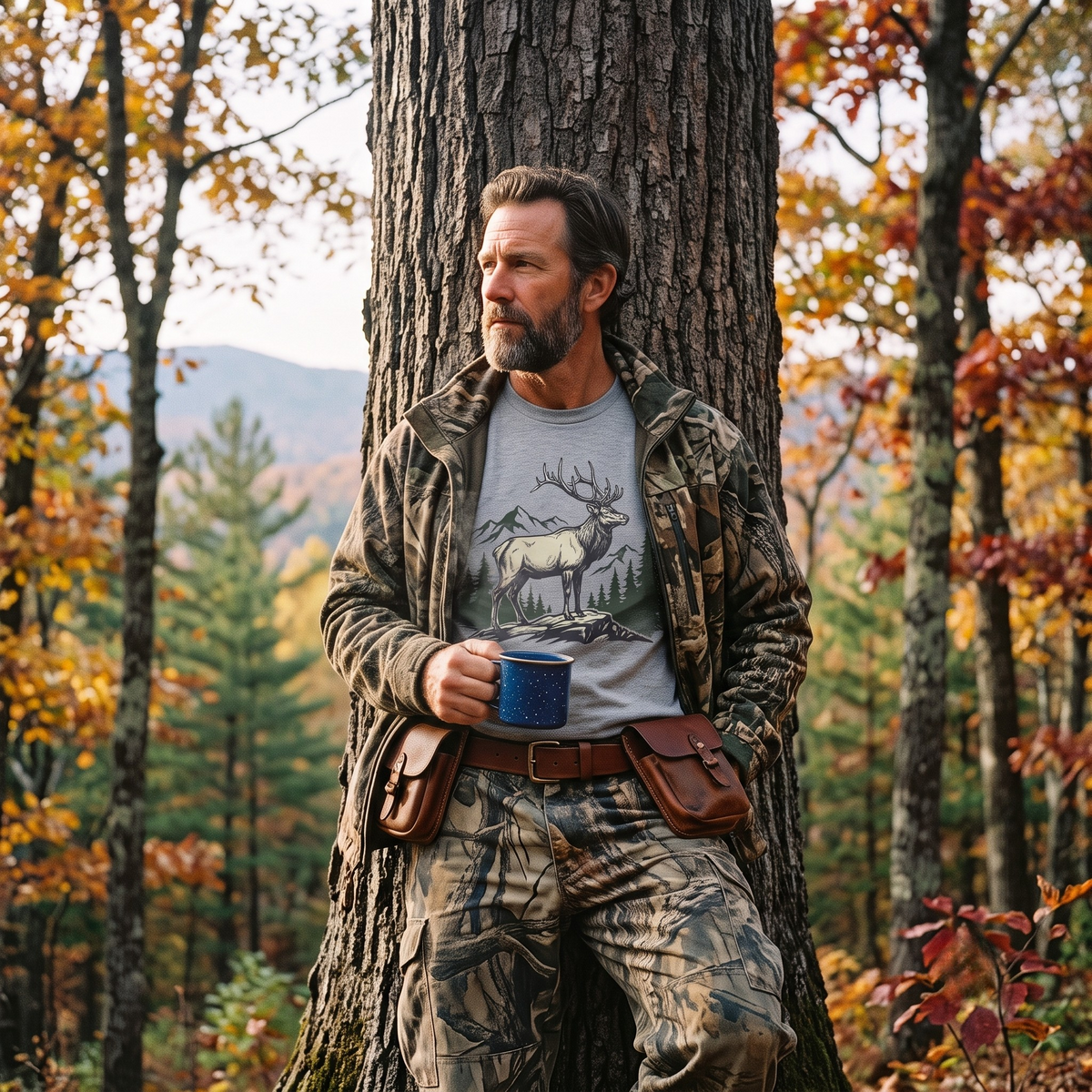 Elk And Landscape T-shirt