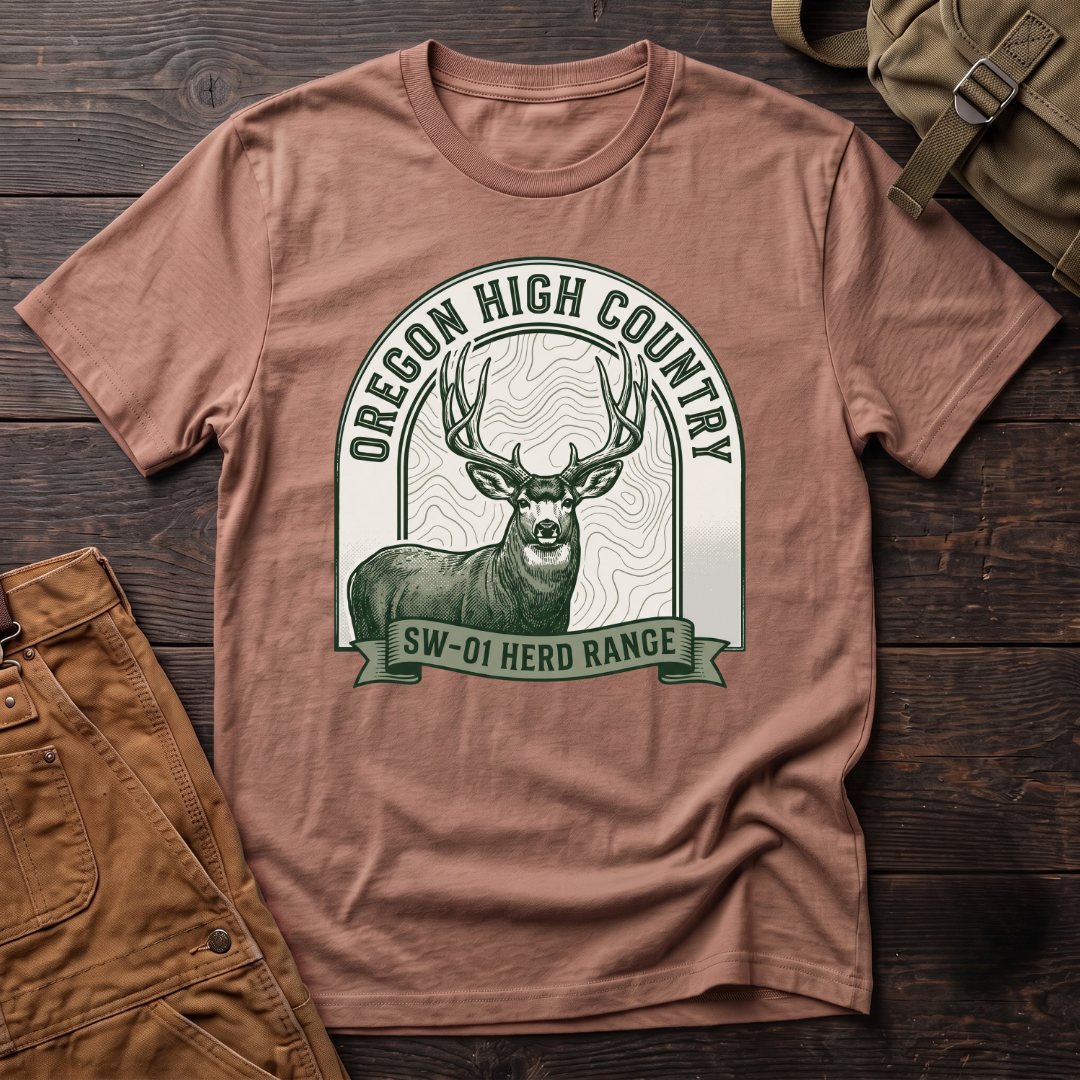 Oregon high country, SW-01 herd range T-shirt