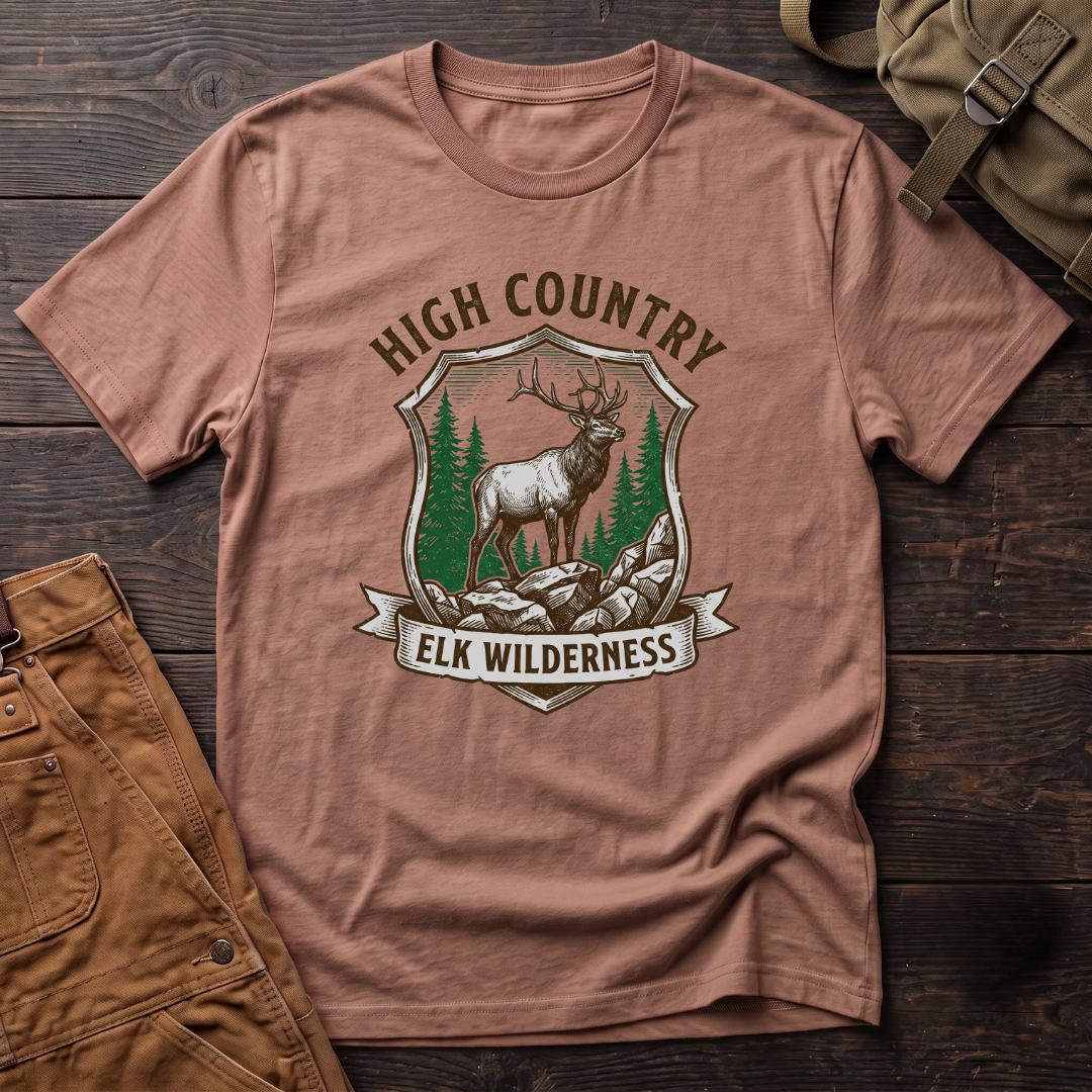 Elk wilderness shield T-shirt