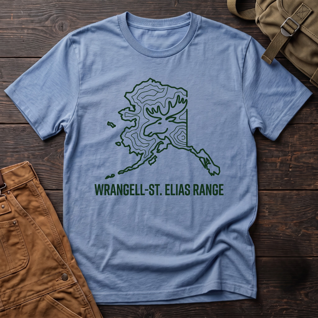 Sate of Alaska with moose head T-shirt