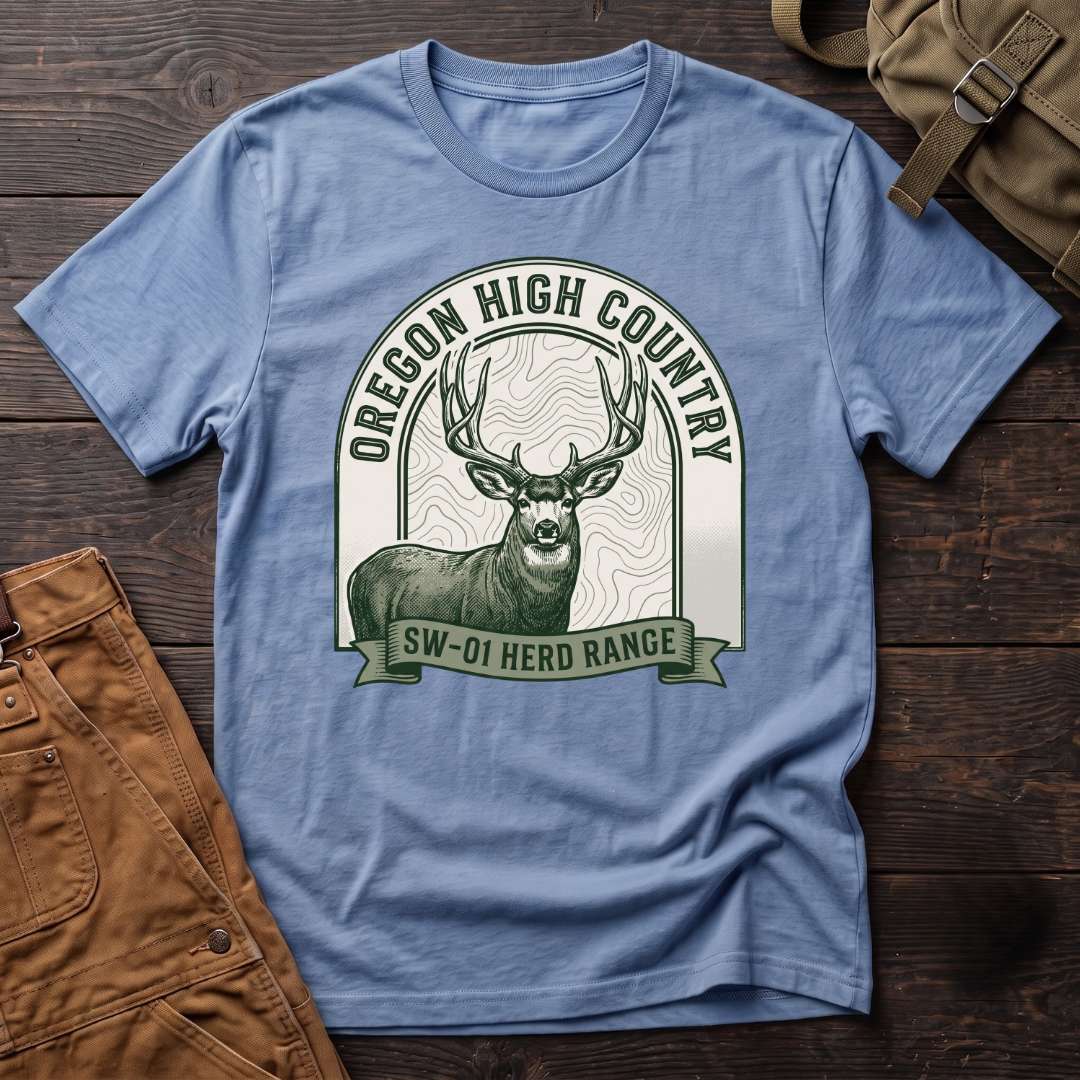 Oregon high country, SW-01 herd range T-shirt