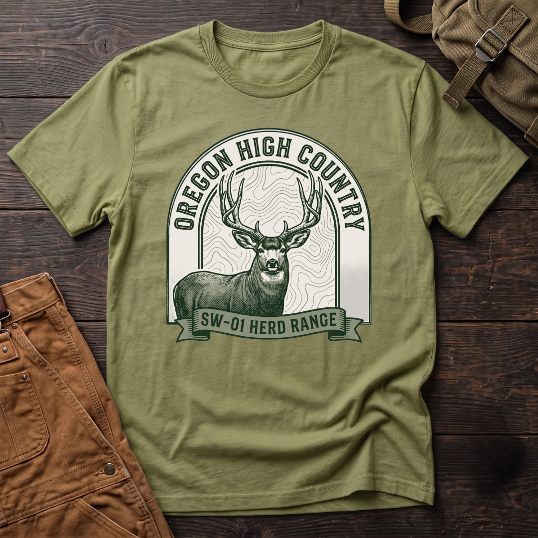 Oregon high country, SW-01 herd range T-shirt