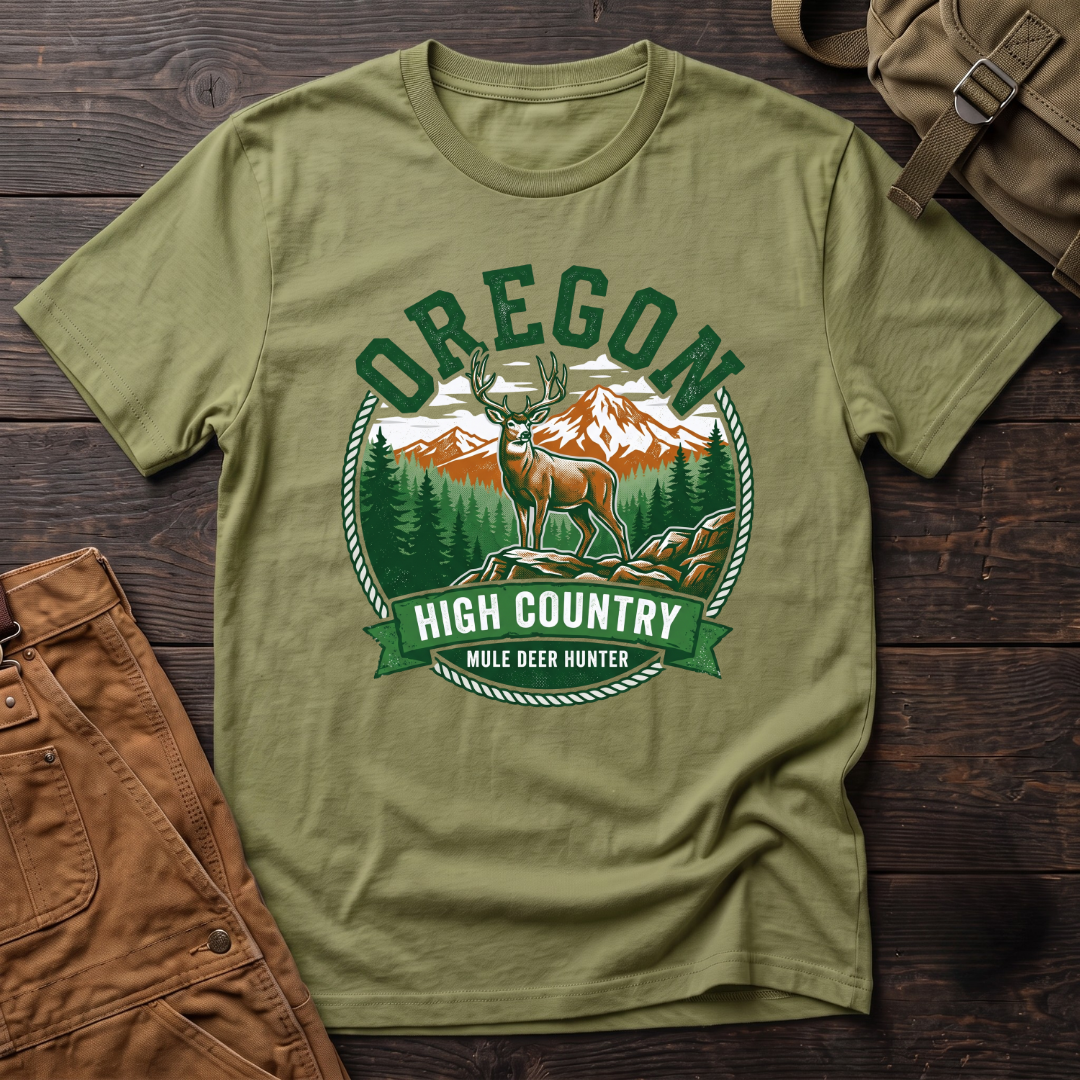 Oregon mule deer hunter T-shirt