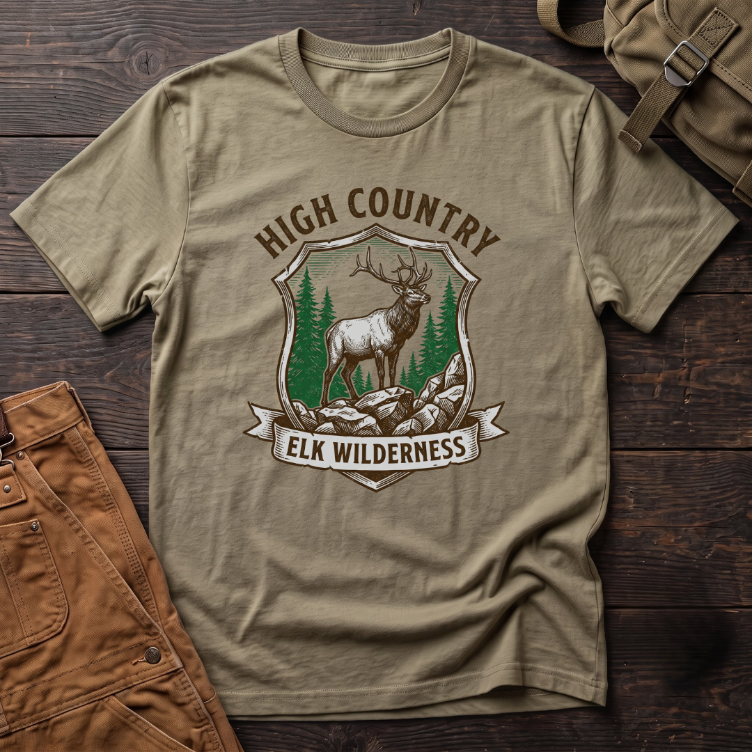 Elk wilderness shield T-shirt