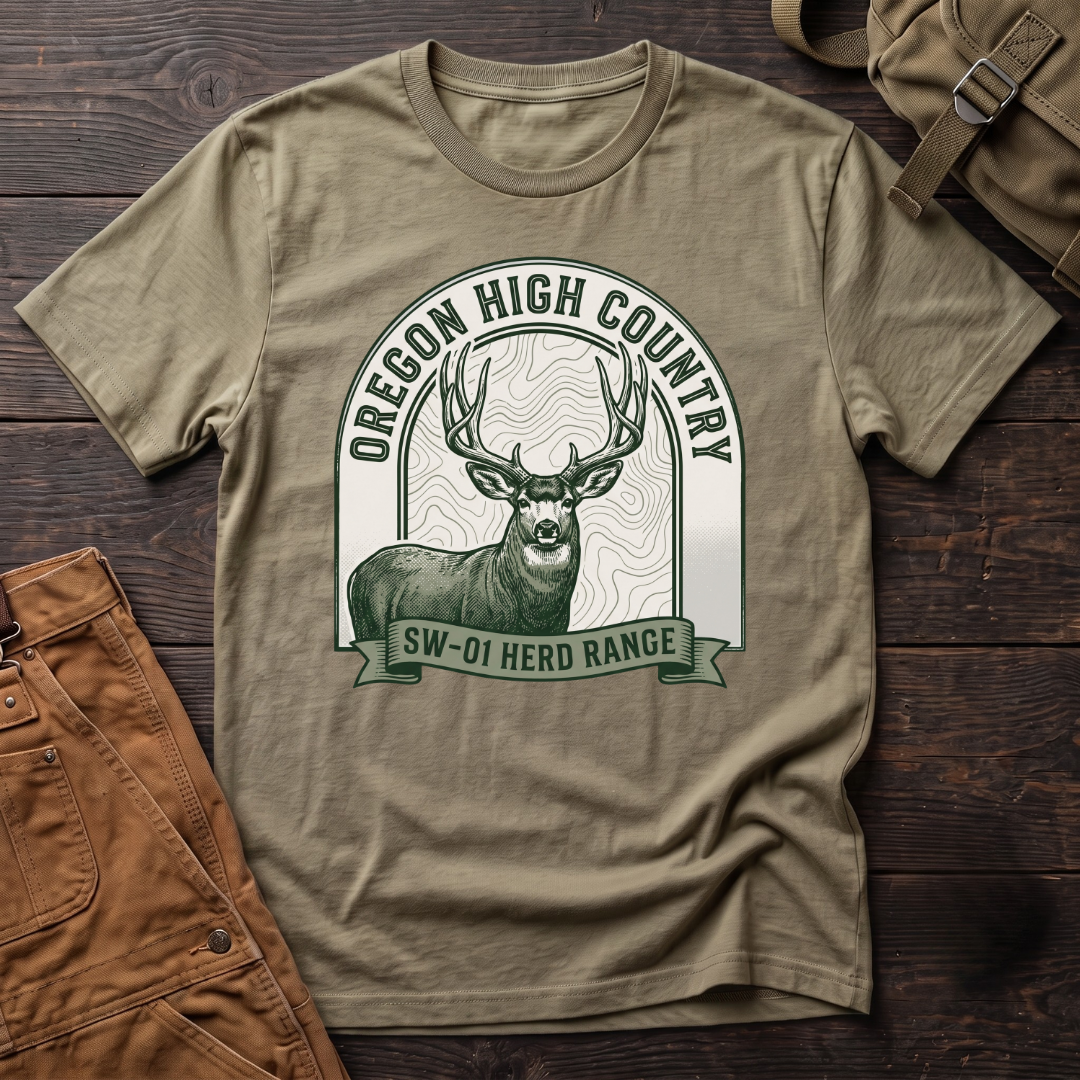 Oregon high country, SW-01 herd range T-shirt