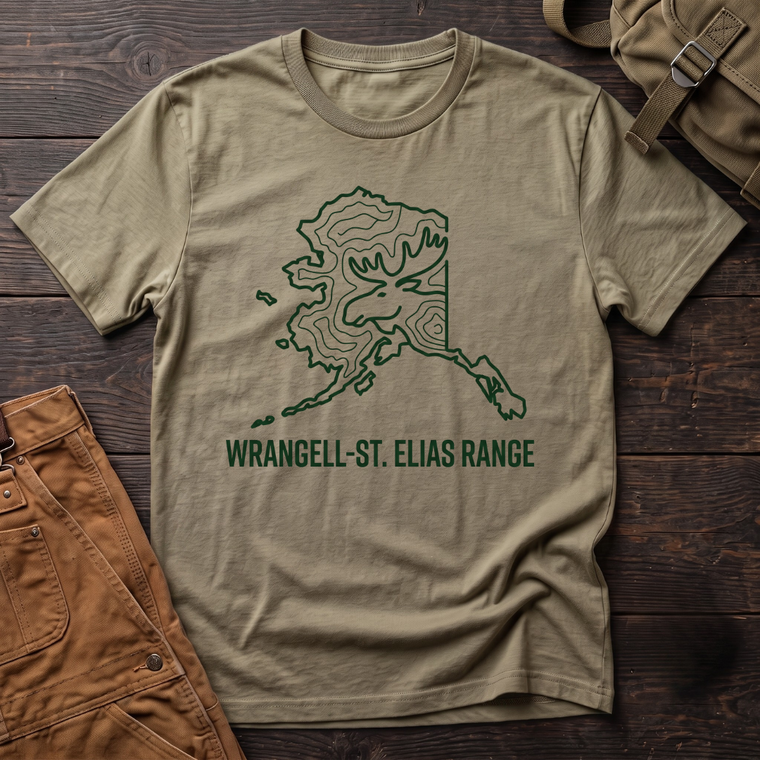 Sate of Alaska with moose head T-shirt