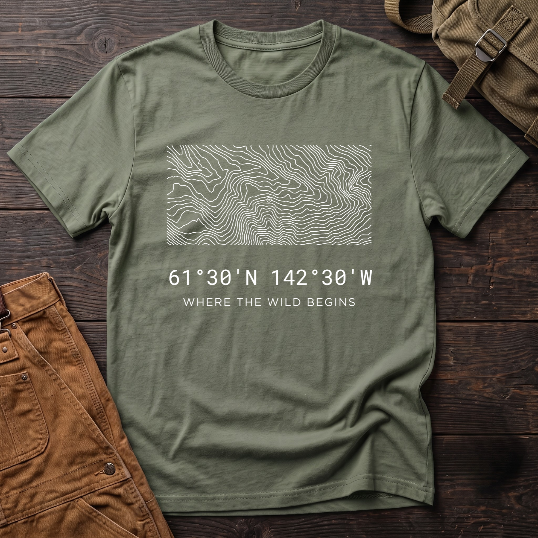 Wrangell St Elias Alaska Coordinates T-Shirt