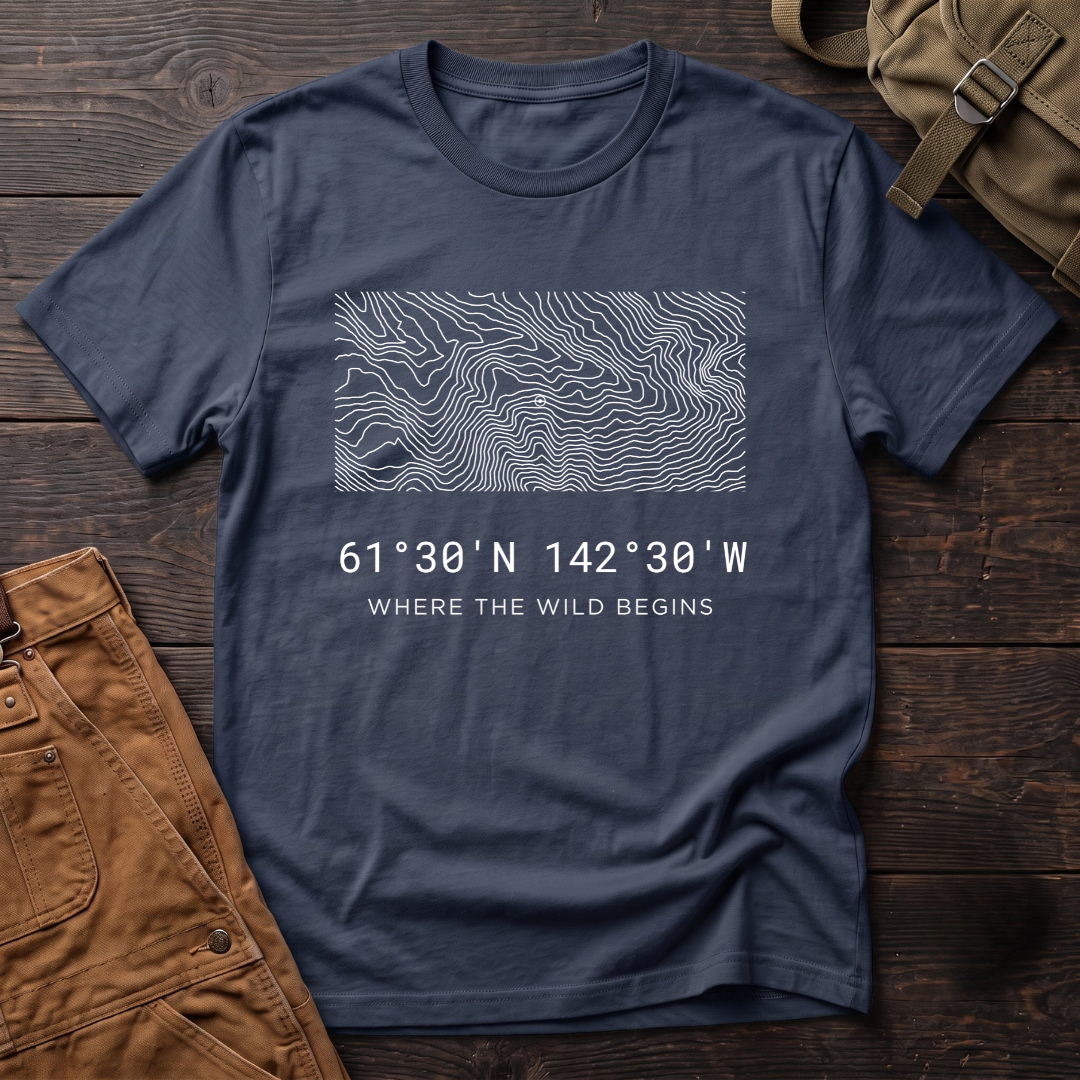 Wrangell St Elias Alaska Coordinates T-Shirt