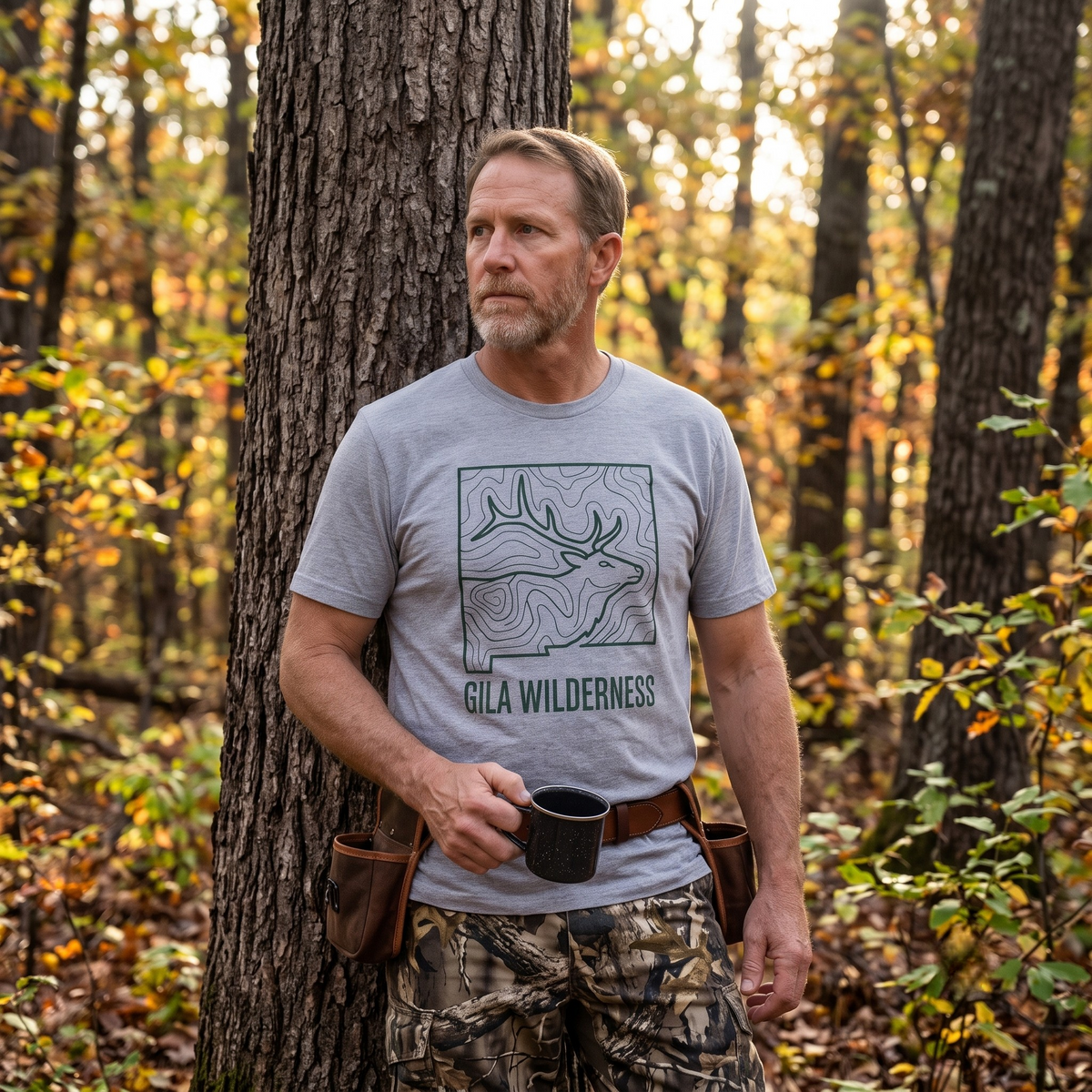 Gila Wilderness Elk inside state T-shirt