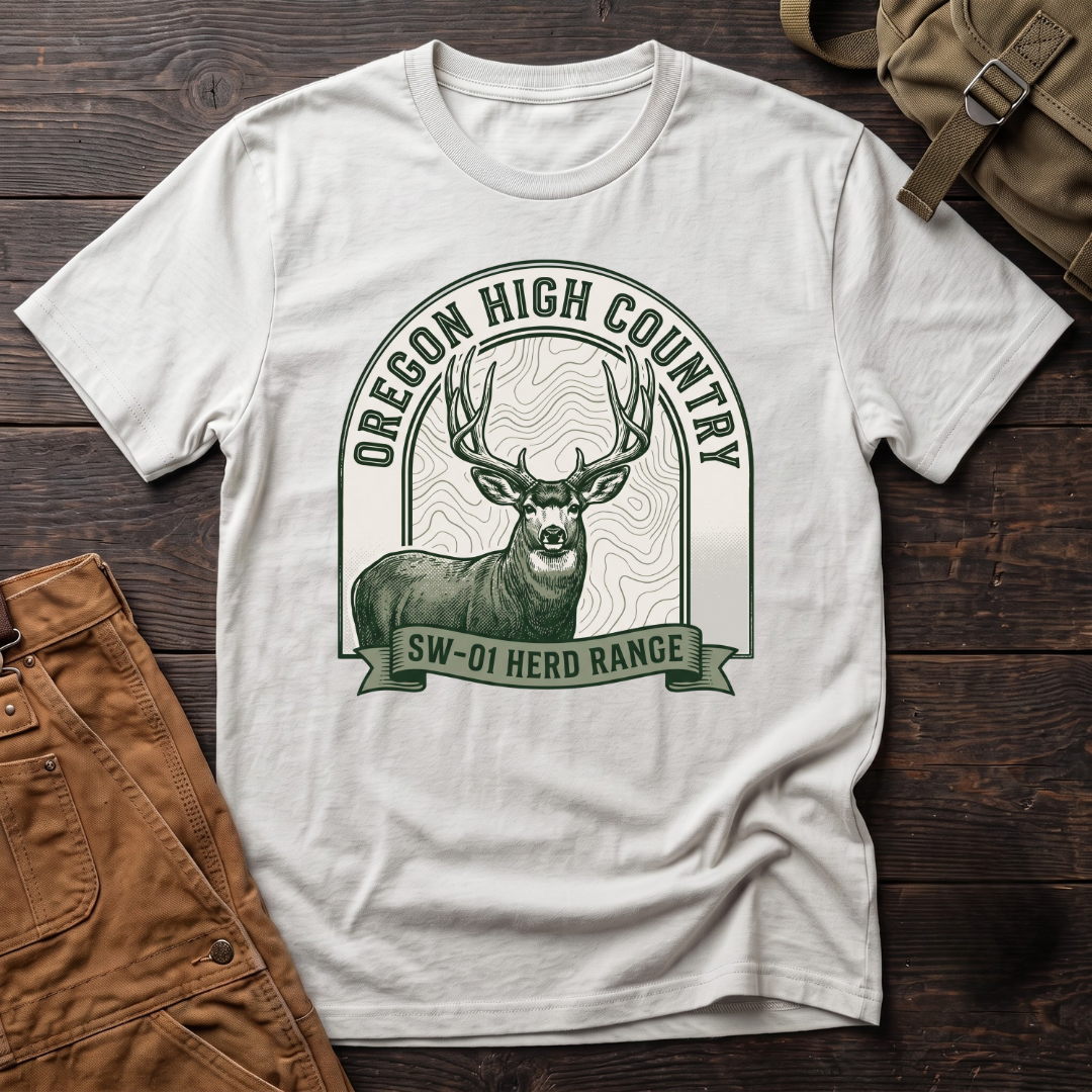 Oregon high country, SW-01 herd range T-shirt