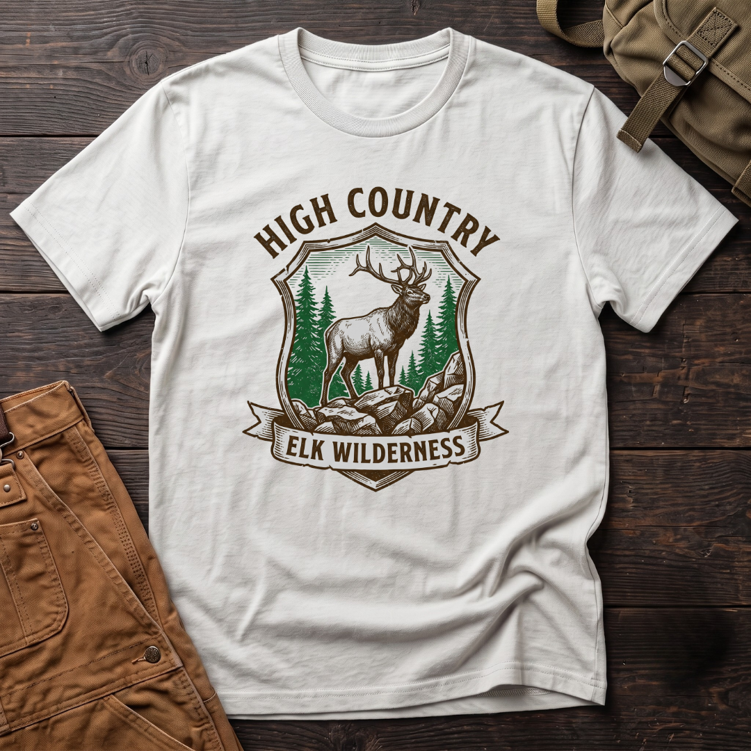 Elk wilderness shield T-shirt
