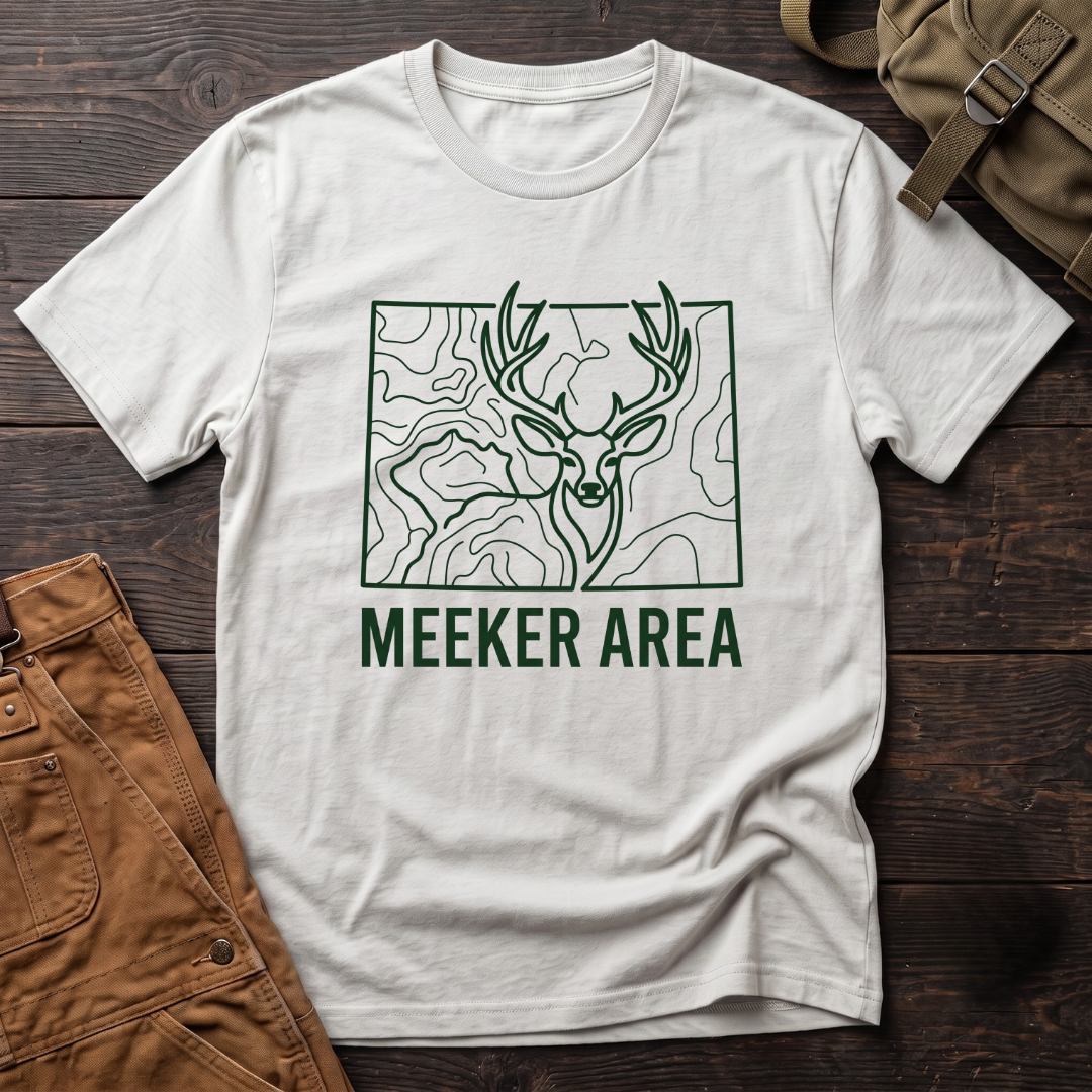 Sate of Colorado with mule deer head T-shirt
