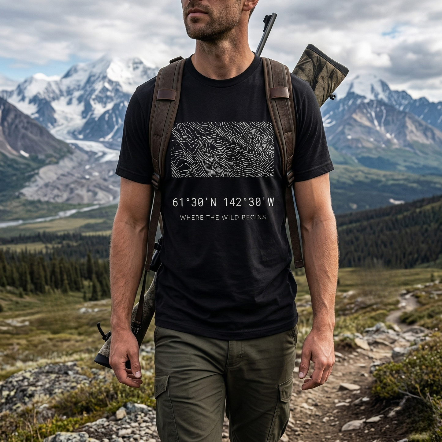 Wrangell St Elias Alaska Coordinates T-Shirt